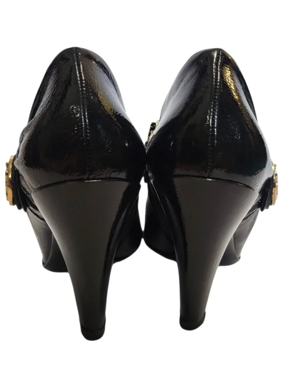 Gucci Hysteria Crest Ankle Booties Black Patent Leather Frida Giannini Boot